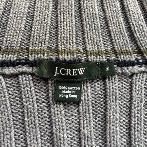 J. Crew Ribbed Cotton Zip Cardigan Sweater - Picture 4 of 4